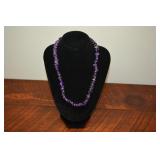 Vintage Purple Amethyst Strand Beaded Necklace