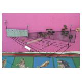 C JERE TENNIS MATCH PLAYER BRASS WALL SCULPTURE