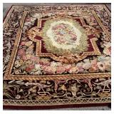 Aubusson-style Rug Thick Wool pile13'8' x 15'7'