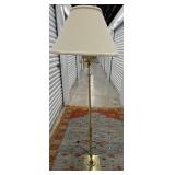 Vintage Brass with Clear Glass Ball Floor Lamp