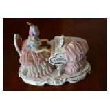 Dresden Lady Playing Piano Porcelain Figurine MINT