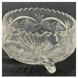 Lot of 10 VTG Bohemian Cut Crystal Bowl footed