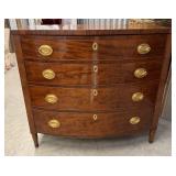 Sheraton Mahogany Bow Front Chest of Drawers