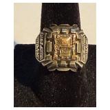 Peruvian Viracocha Inca Sterling Silver & 18k Gold
