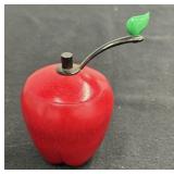 Vintage Handwoven Twig Basket and Peppermill Apple