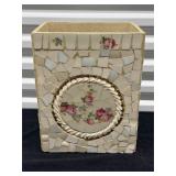 Decorative Container with a Pique Assiette Mosaic