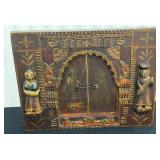Vintage Indian Wooden Jharokha Frame Wall Panel