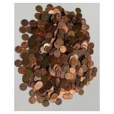 Canadian Pennies over 1000 Bulk Lot