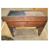 COPPER FREE STANDING DRY SINK WITH BACKSPLASH