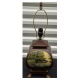 Vintage Chinoiserie Table Lamp and Shade
