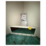 Floating Shelf and Mirrored Coat Rack
