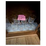 11 Tumblers Glasses with Gold Rims