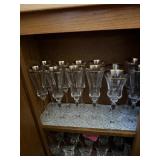 12 champagne Glasses with Gold Rims