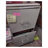 Metal Cabinet with Contents