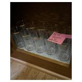 12 Glasses Glasses with Gold Rims