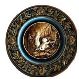 ANTIQUE ART NOUVEAU MAJOLICA CHARGER
