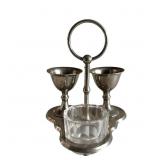ART DECO STYLE EGG CUP AND SALTER