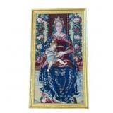 LARGE ANTIQUE NEEDLEPOINT IN FRAME