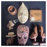 Collection of Vintage Wood Carvings