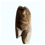 CARVED SOAPSTONE NATIVE CANADIAN WARRIOR HEAD