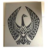 PHOENIX / BIRD CARVING ON STONE WALL HANG