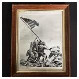 Vintage Photograph 'Raising flag on Mount Suribaci