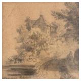 Vintage Sketch 'Cottage near Uckfield' by Thomas G