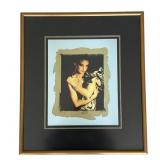 Vintage Framed Art Print 'Cindy Crawford' 1991