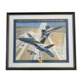 Large Framed Collectible Poster 'US Navy Blue Ange