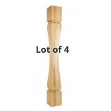 Baroque Wood Furniture Post - Leg - 42"H x 5"D