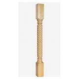 3-1/2" Wx3-1/2"Dx42"H Rubberwood Rope Post