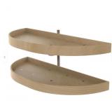 Rev-a-Shelf 35" Lazy Susan 1/2 Moon 2-Shelf Turner