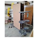 Foldable Cafeteria Style Table w/ Wheels