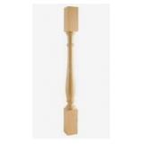 (4) 3-1/2" Wx3-1/2"Dx42"H Rubberwood Turned Post