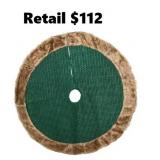52' Rural Quilted Christmas Tree Skirt 2v0