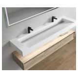 BETTER VANITY Felix 1672DGW Resin Sink Basin White