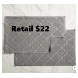 WelHome Geometric Tub Mats, 2-pack