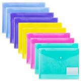 Plastic Envelopes A4 with Snap Button 10 pack