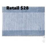 Textured Stripe Microfiber Bath Rug v8