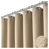 72x96,Beige Extra Long Shower Curtain