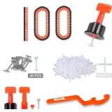 Tile Leveling System 1/16' Kit Reusable, 100pcs