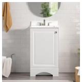 Glacier Bay - 19' Single Sink White Bath Vanity