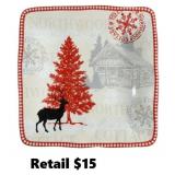 Square Dinner Plate Northwood Cottage by 222 FIFTH