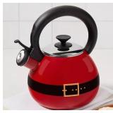 Holiday Lane 1.37-Qt. Santa Belt Tea Kettle