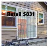 72 in. x 80 in. White Steel Patio Security Door