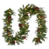 9 ft. Pre-Lit Garland with Clear Lights