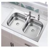 Glacier Bay 33' SS Kitchen Sink + Faucet R$188