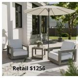 ALDEN 3-Piece Aluminum Patio Set #154