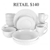 Elama Sienna 18 Pc. Dinnerware Set, Service for 4