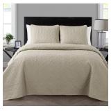 Caroline Embossed Floral Quilt Set #4